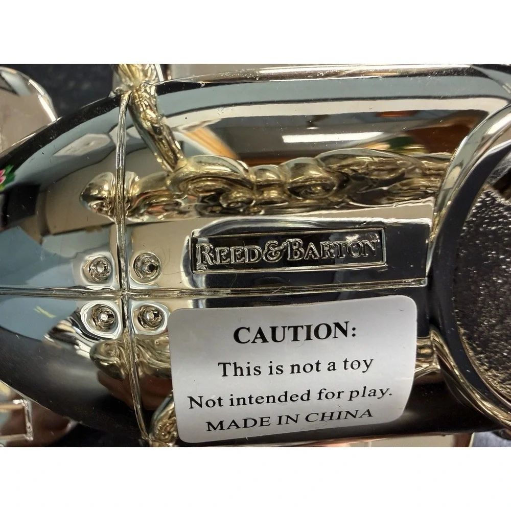 Reed & Barton Zoom Zoom Silverplate Airplane Coin Bank 4.75